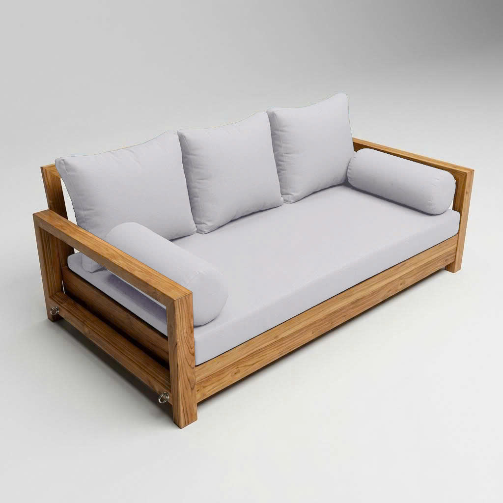 Style3 Full Size 6PC Knife Edge Outdoor Daybed Mattress Cushion Bolster Pillow Slip Cover Complete Set AD105