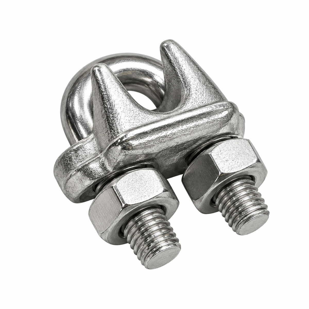 2 Pc Set Galvanized Drop Forged Wire Rope Clips, Marine Cable Clamps for 1/8", 3/16", 1/4", 5/16", 3/8", and 1/2" Cable