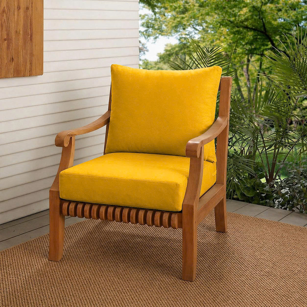 |COVER ONLY| Small Size 23x24x6 Outdoor Deep Seat Cushion , Water Repellent, Patio Furniture Patio Cushion Slipcovers Replacement