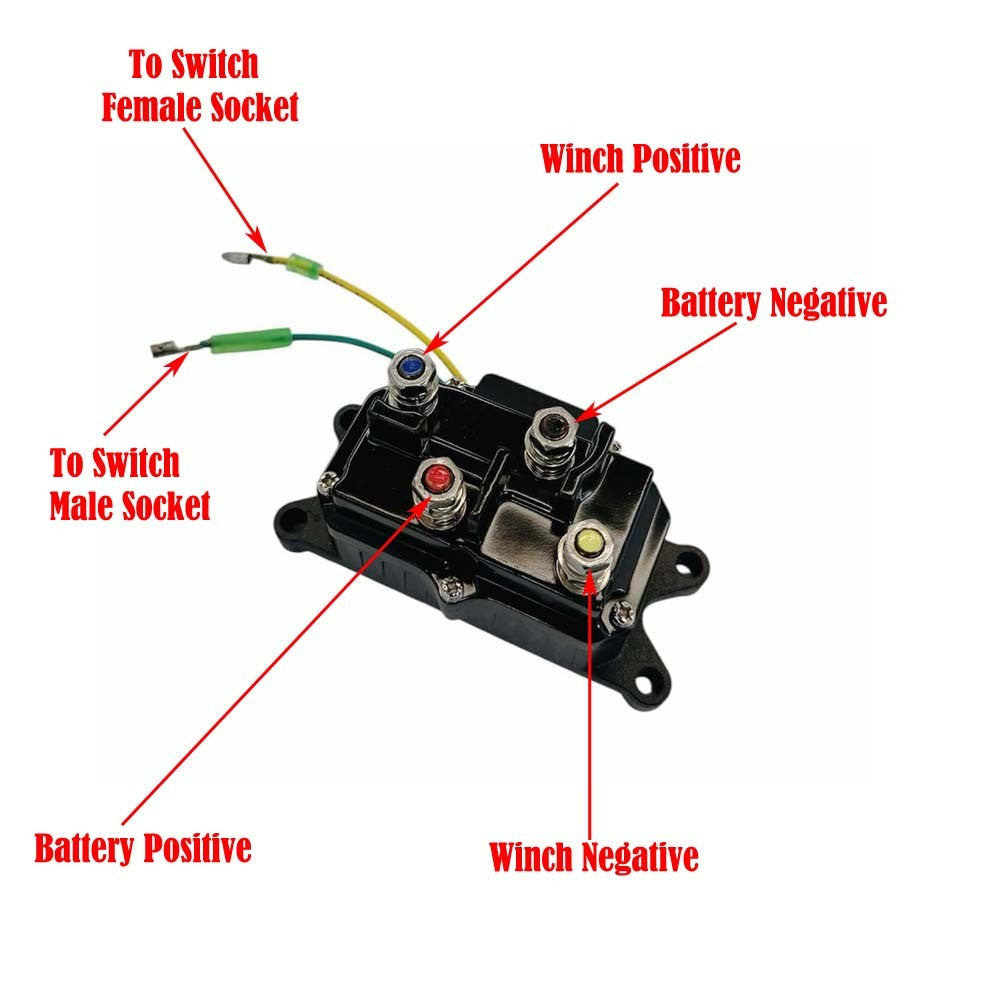 ATV Winch Contactor Solenoid For 63070 62135 74900 2875714, For Ramsey, Warn, Superwinch Champion 2500 3000 3500 4500 lb