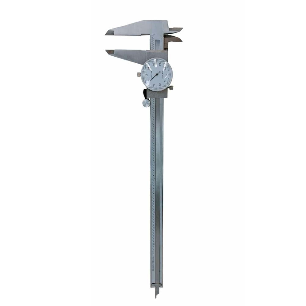 12" Stainless Steel Dial Caliper, 4 Way Shockproof Precision Measuring Tool, 0.001" Graduation Micrometer Gauge Ruler