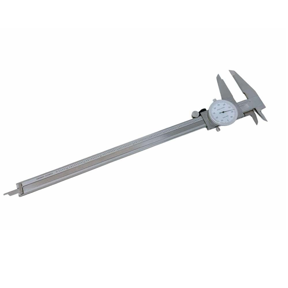 12" Stainless Steel Dial Caliper, 4 Way Shockproof Precision Measuring Tool, 0.001" Graduation Micrometer Gauge Ruler