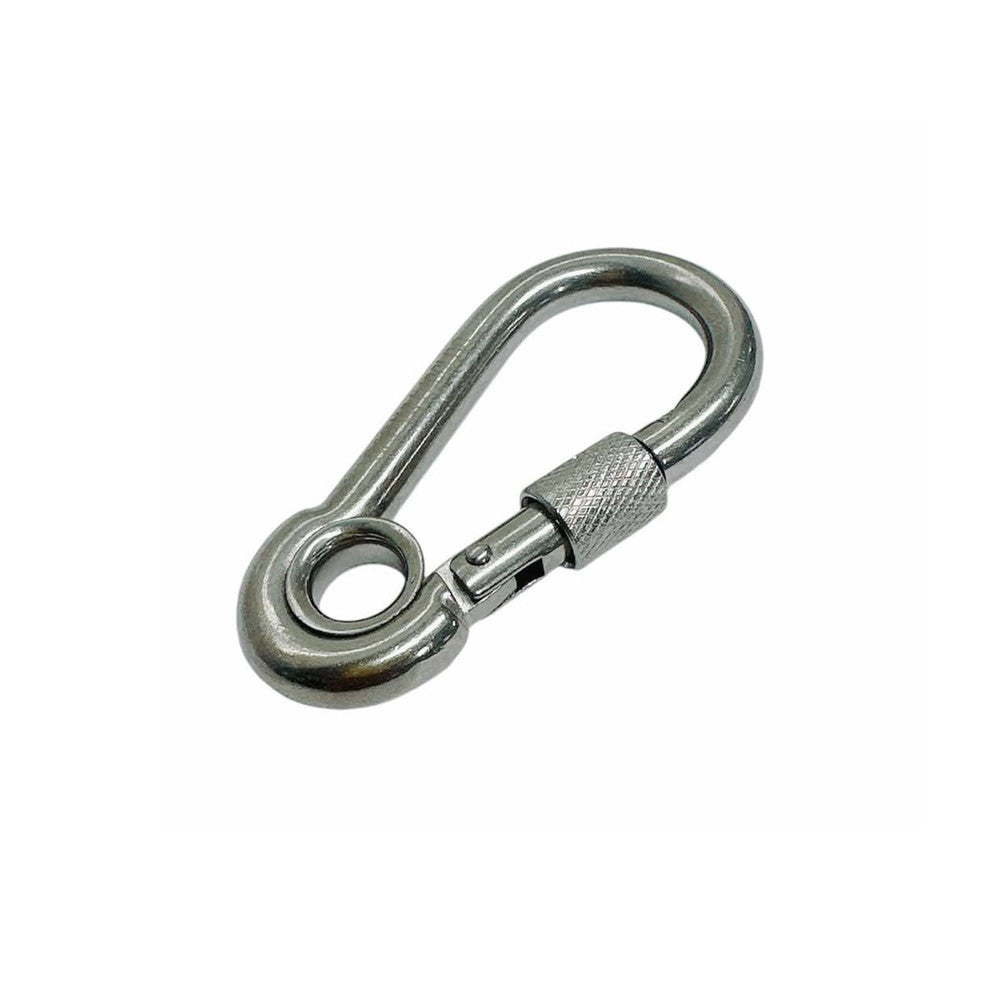 400 LB Cap 5 PC 5/16" Marine Stainless Steel Spring Snap Hook w- Eyelet & Screw