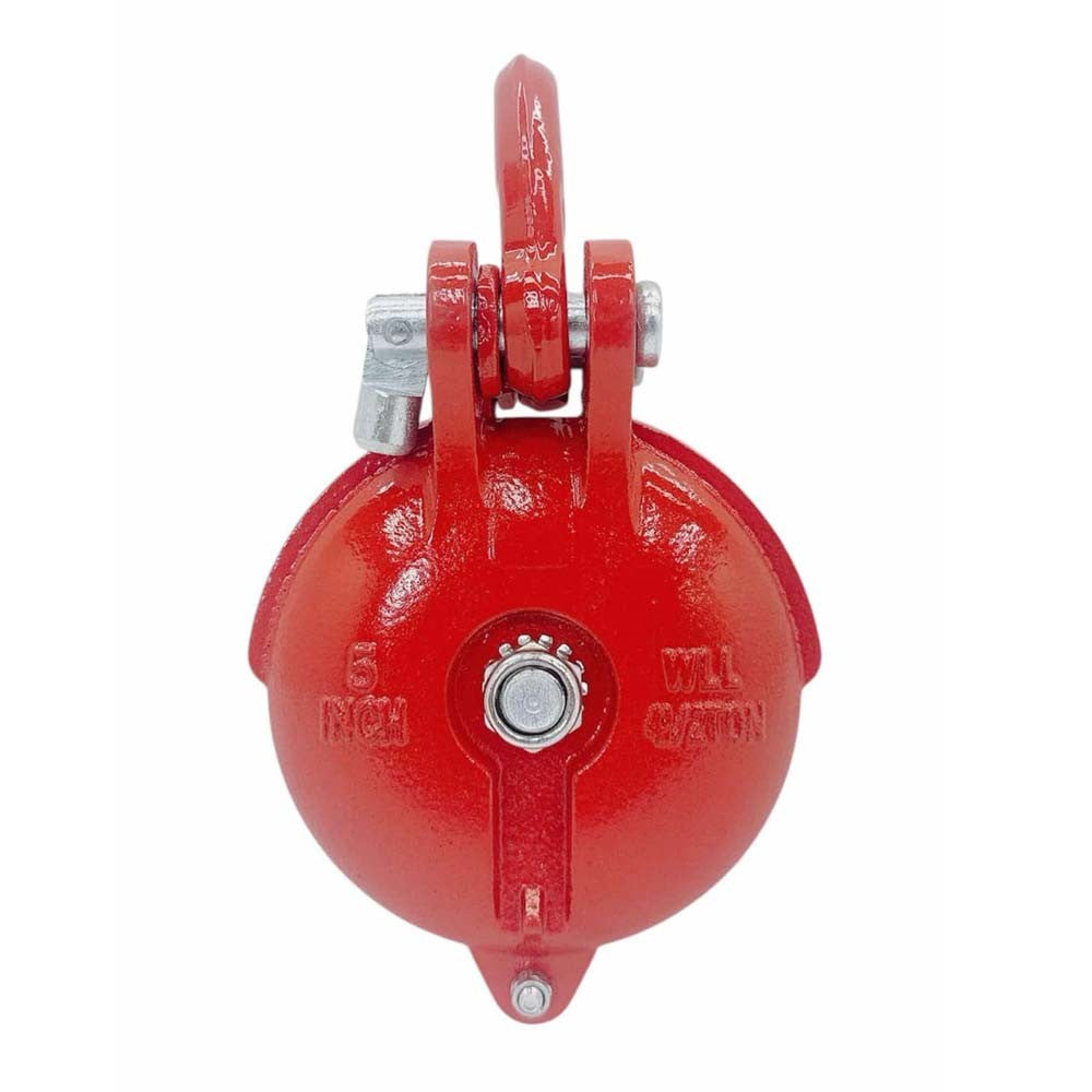 4.5 Ton Bail Snatch Block Hoist Rigging Shackle 5" Pulley