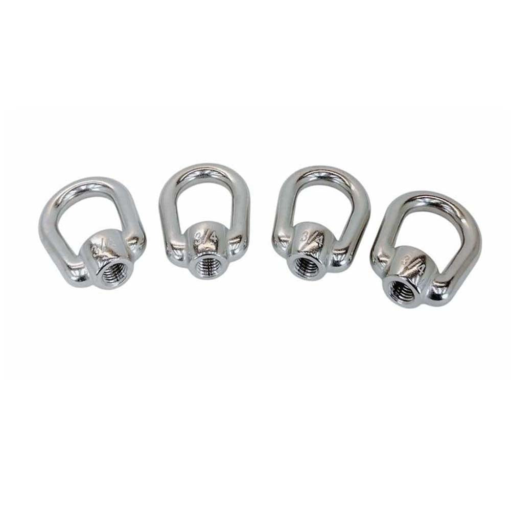4 Pc Marine T316 Stainless Steel 3/4" Eye Nut Lifting Ring Oval 4,700 Lbs WLL