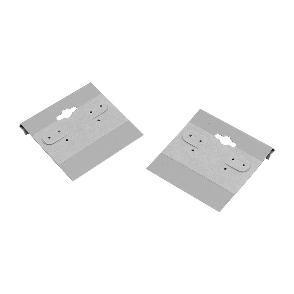 100 PC Grey Plastic Earring Card 2" x 2" Hang Jewelry Display Plain Cards Retail Supplies