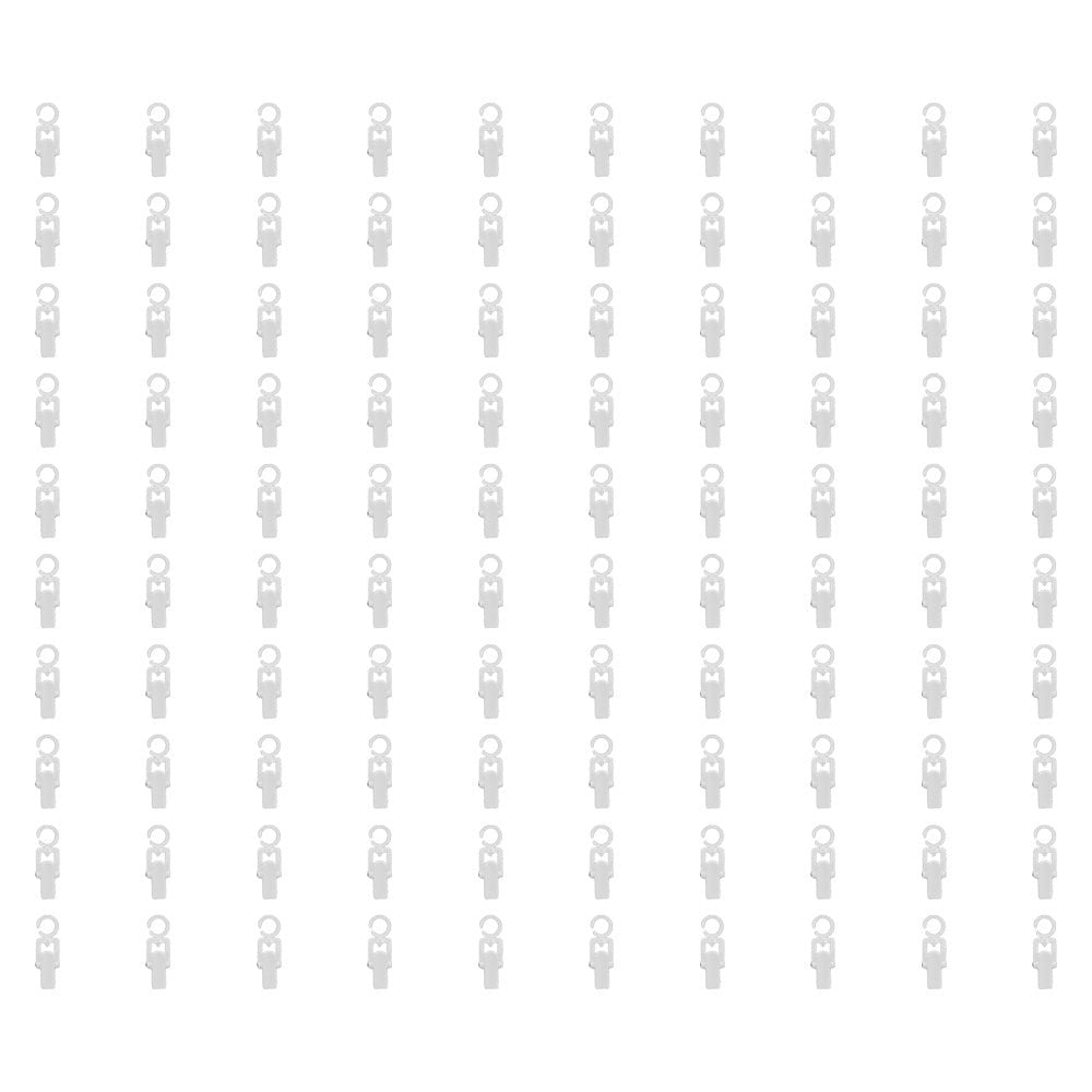 100 PCS WHITE Plastic Swivel LAUNDRY HOOK-CLIPS Clothes Pin Display Store Fixture