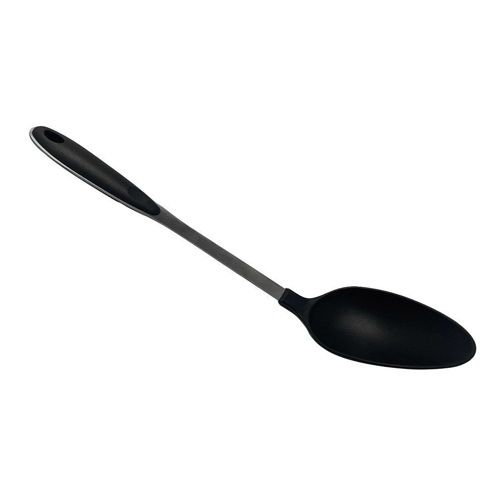 13'' Black Nylon Spoon Stainless Steel Handle Kitchen Tools Utensil