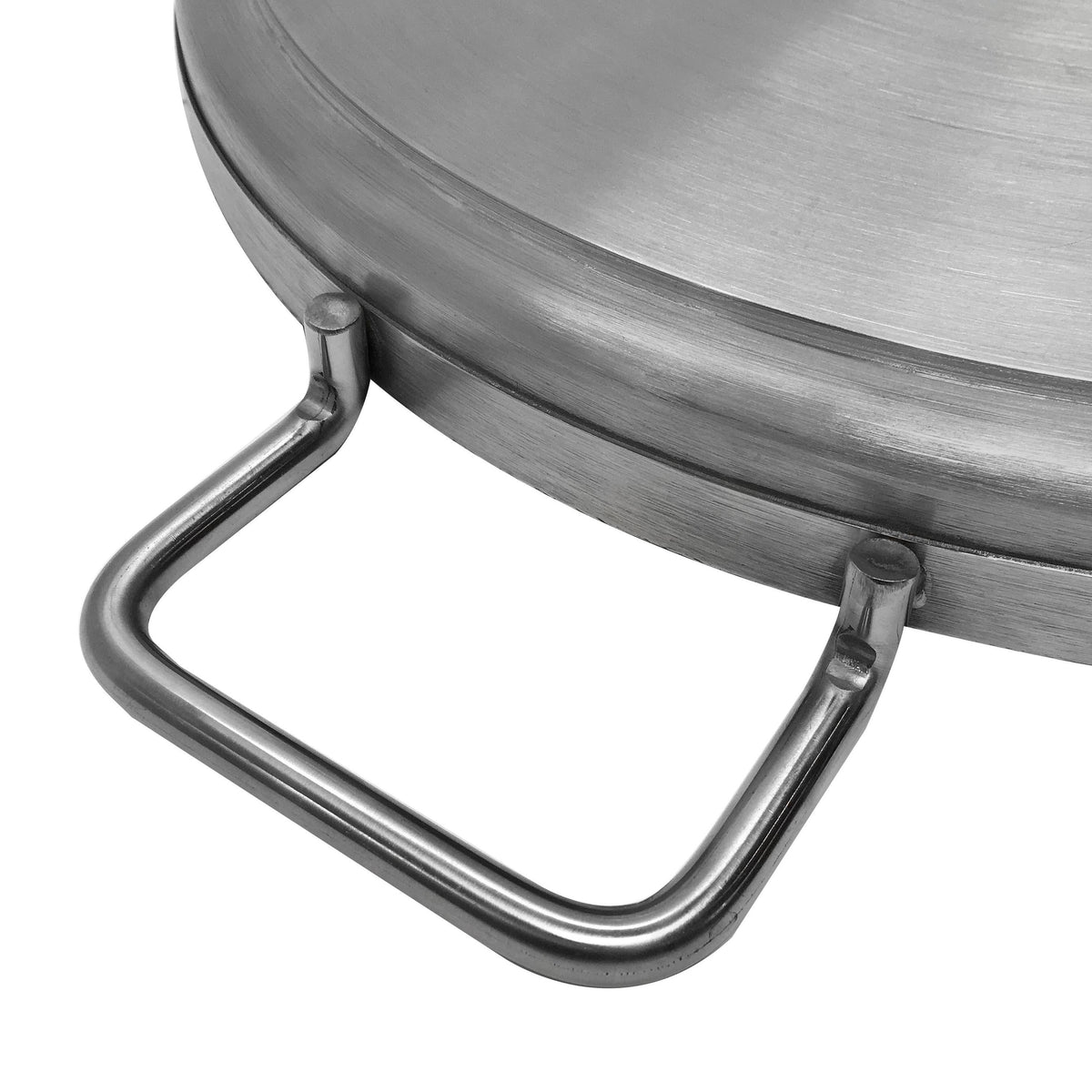 16'' Diameter Stainless Steel Flat Comal Griddle Pan Cookware