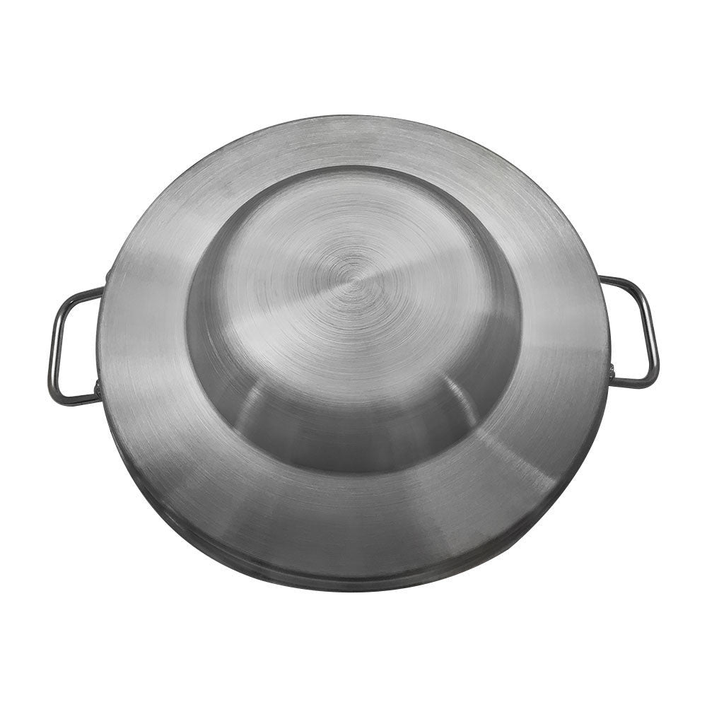 16'' Stainless Steel Concave Comal Frying Pan 3-1-2'' Depth Cookware