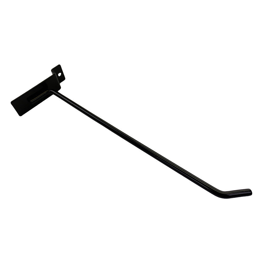 2 Pcs 10'' Black Slatwall Hook Hooks Retail Display Wire Metal Hanger