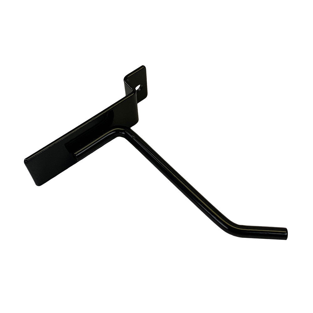 2 Pcs 4'' Black Slatwall Hook Hooks Retail Display Wire Metal Hanger