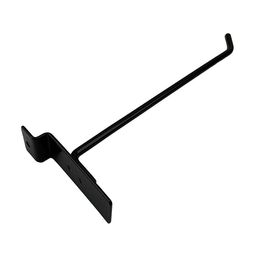 2 Pcs 8'' Black Slatwall Hook Hooks Retail Display Wire Metal Hanger