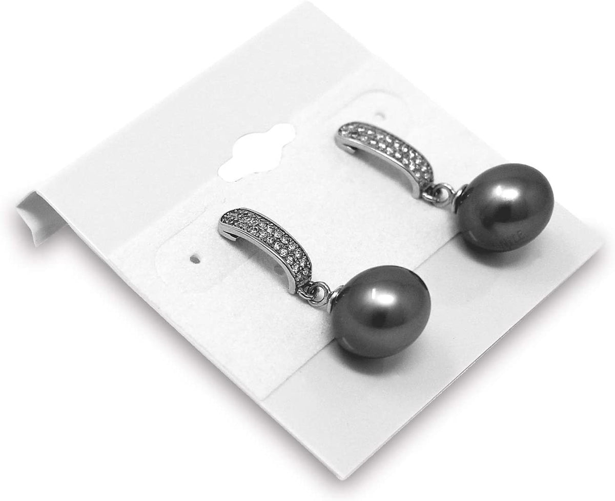500 PC White Plastic Earring Card 2" x 2" Hang Jewelry Display Plain Cards Retail Supplies