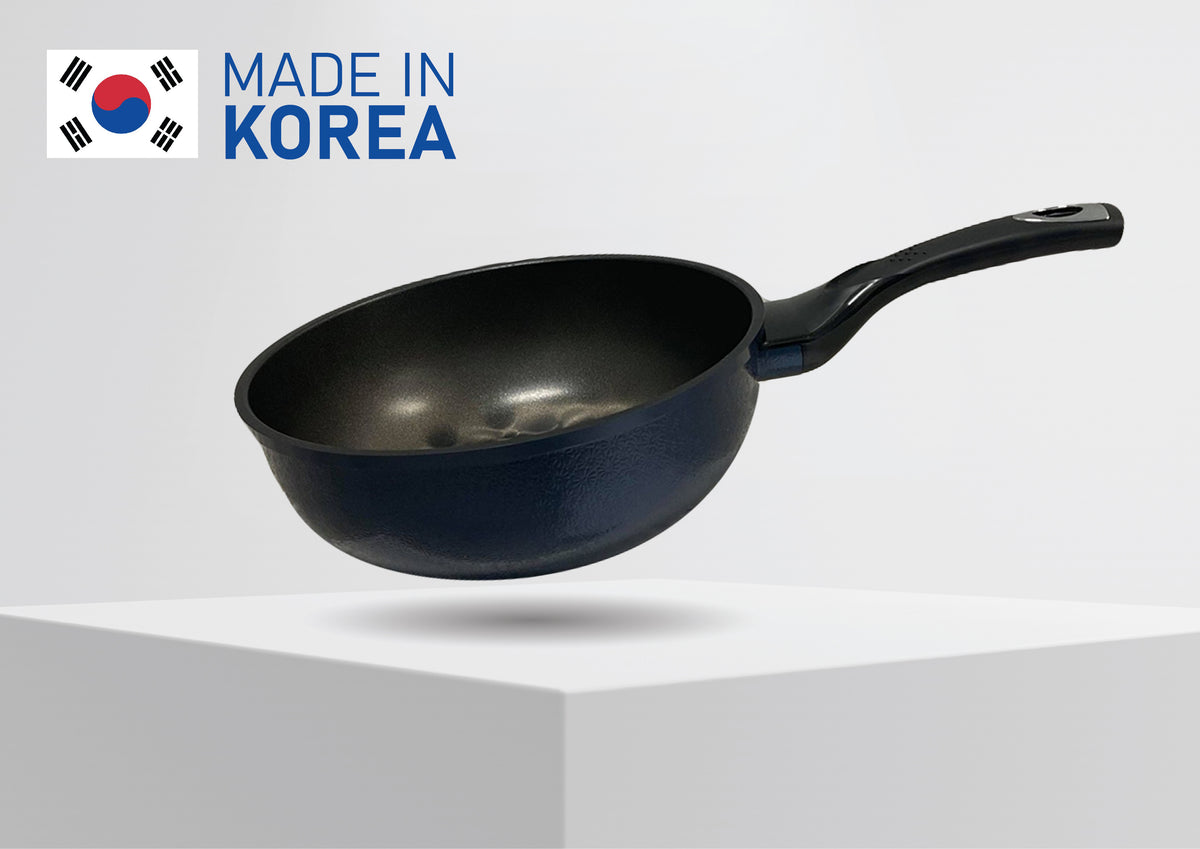 9''(22cm) 3D Diamond Coating Non-stick Saute Wok Pan MADE IN KOREA