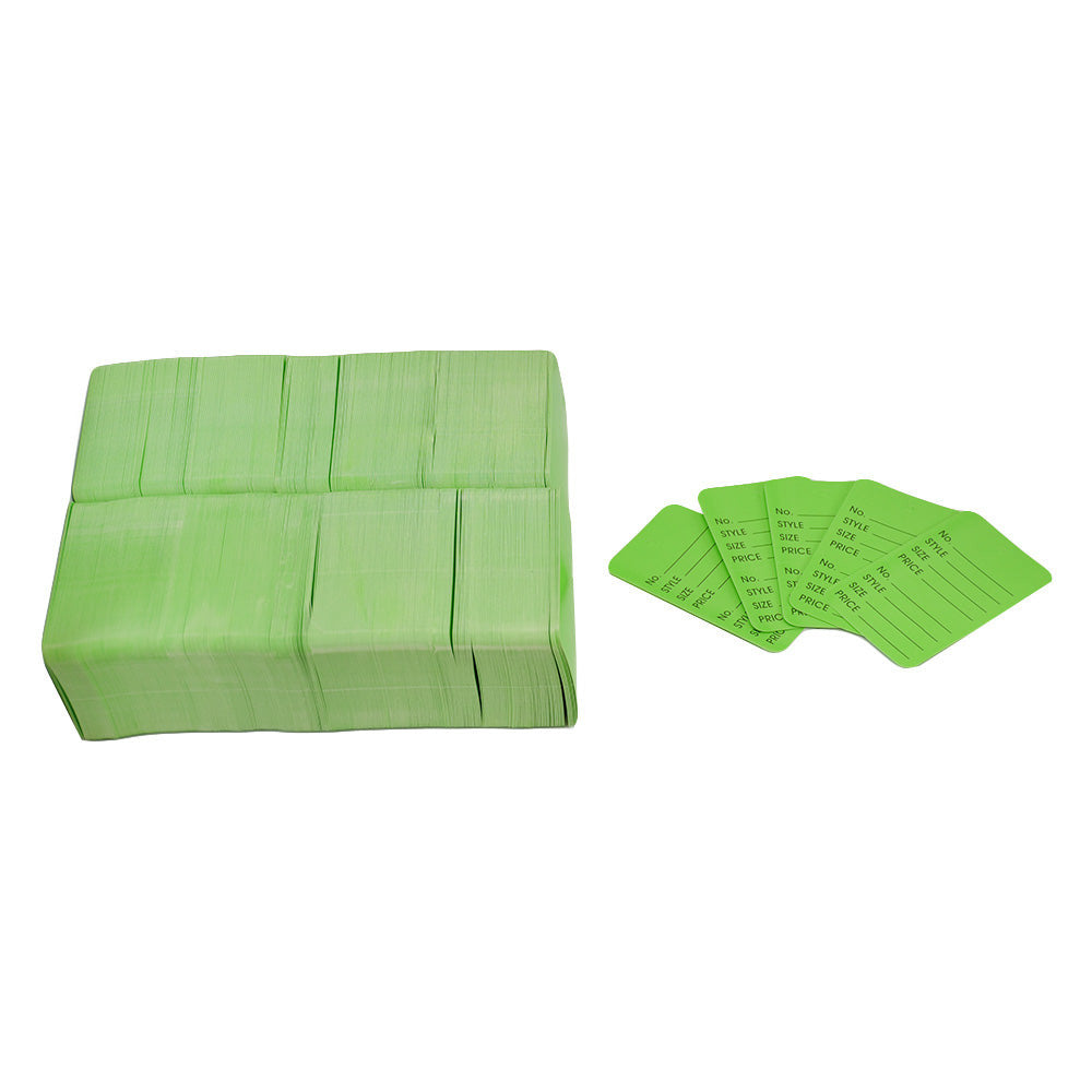 GREEN 1000 PCS Large Perforated Hang Tags Coupon Price Paper Label Card 1-3/4" x 2-7/8"