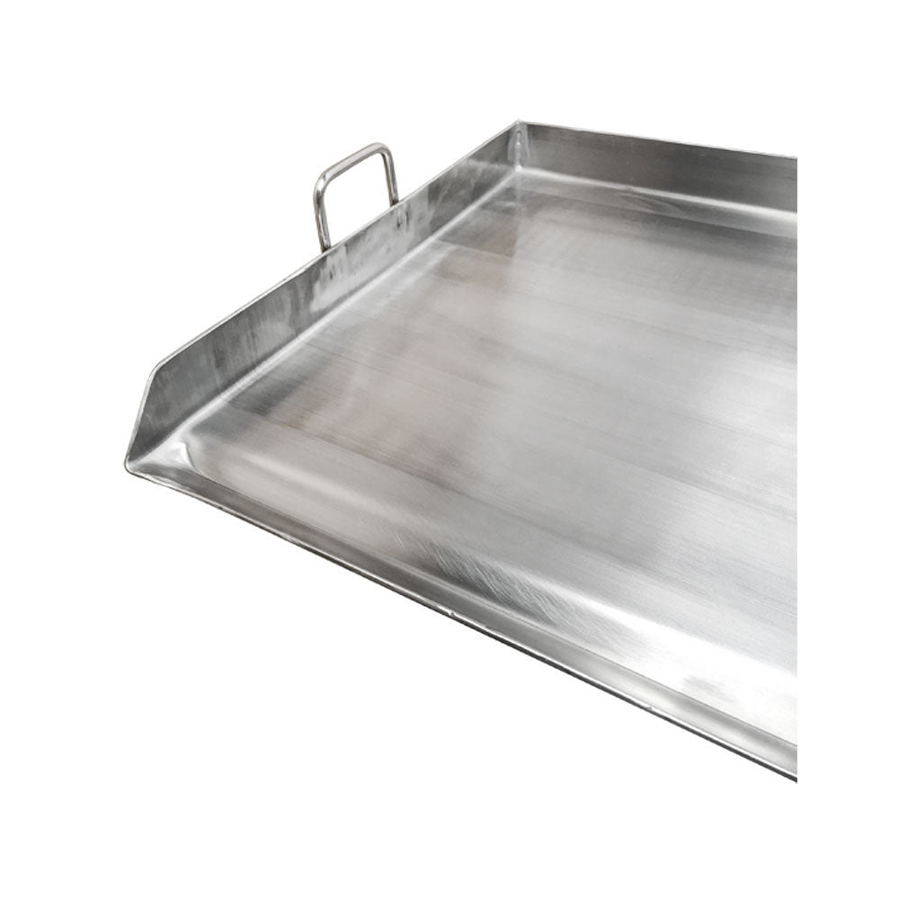HEAVY DUTY 36" x 20" Stainless Steel Flat Top TRIPLE Griddle Plancha Extra Rib Double Bottom