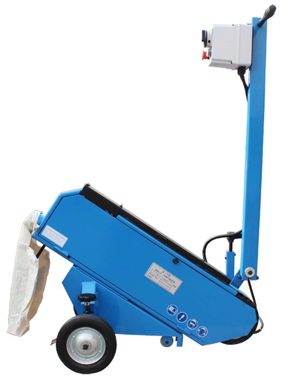 Industrial 3" Belt Sander Grinder, 3kW Motor, 3-Phase 220V, 3360 RPM Metal Grinding & Polishing Machine with Wheels