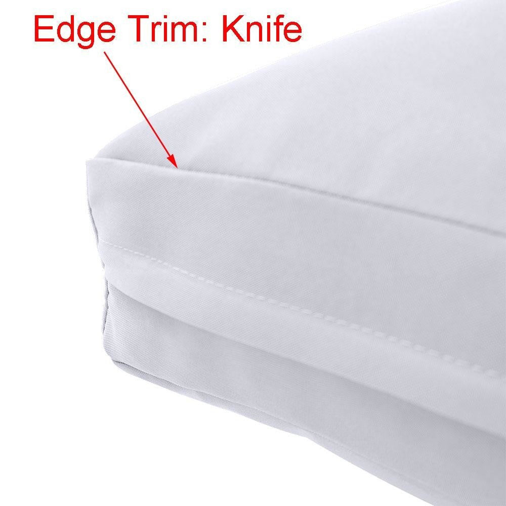 Knife Edge Large Size 26"x30"x6" Outdoor Deep Seat Cushion, Water Repellent, Patio Deep Seat Backrest Cushion Insert & Cover Set AD101