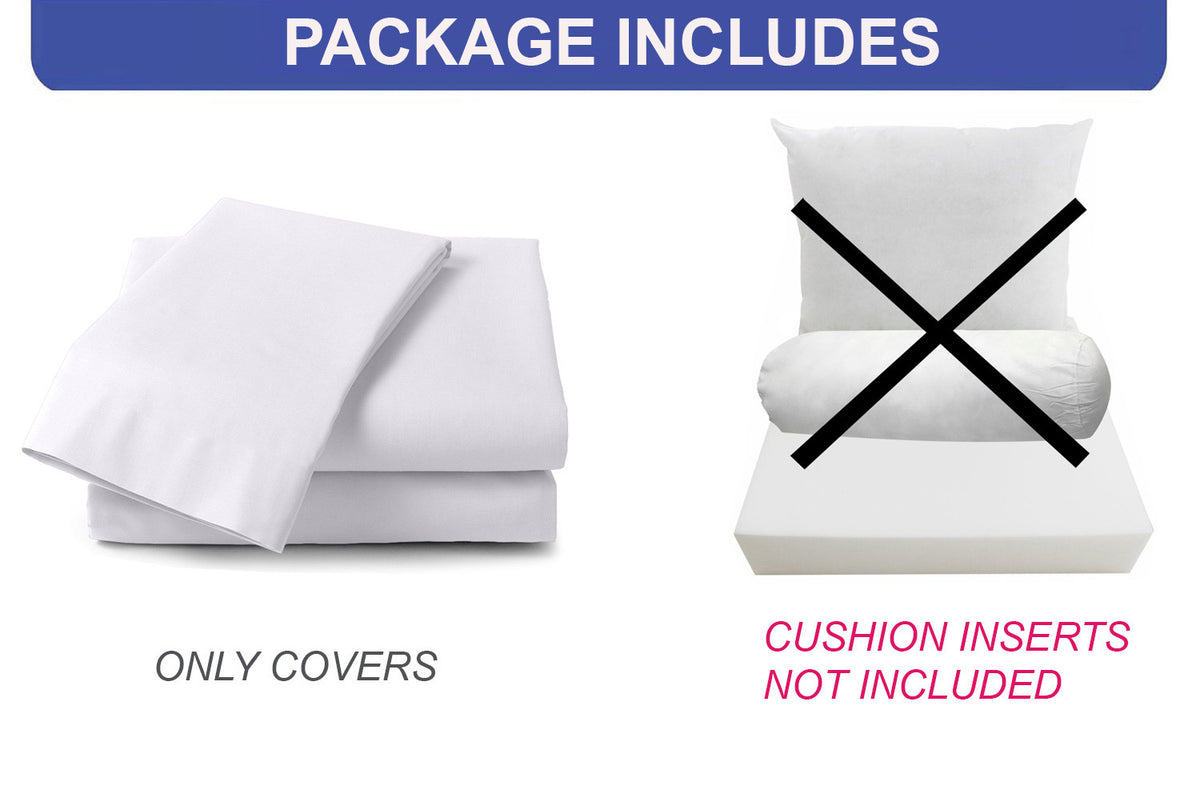 |COVER ONLY| Medium Size 24x26x6 Knife Edge Outdoor Deep Seat Backrest Cushion with Bolster, Water Repellent, Patio Cushion Slipcovers Replacement AD001