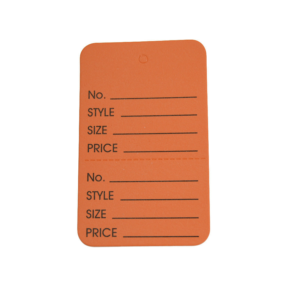 ORANGE 1000 PCS Large Perforated Hang Tags Coupon Price Paper Label Card 1-3/4" x 2-7/8"