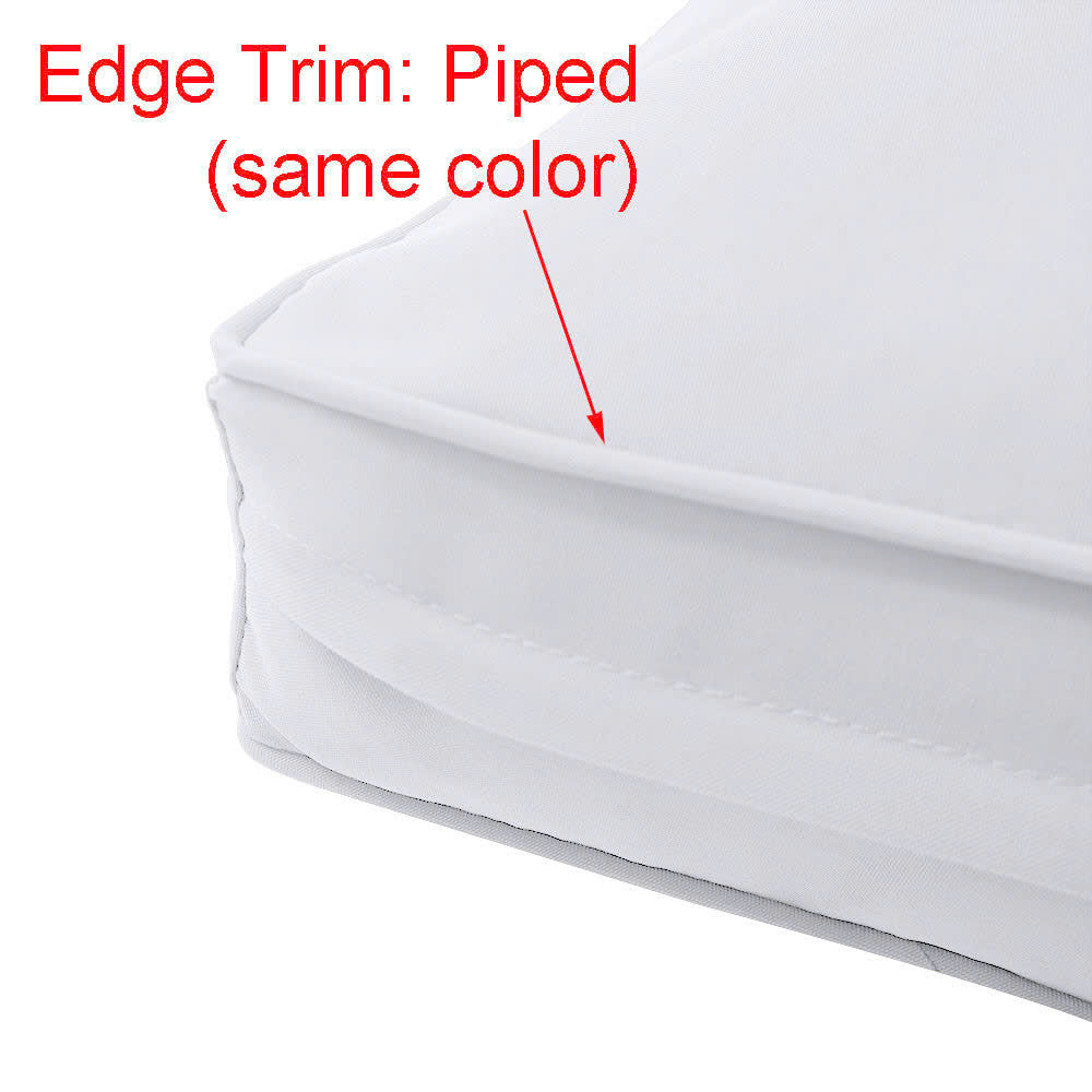 |COVER ONLY| Piped Trim Outdoor Deep Seat Cushion 26x30x6, Water Repellent, Patio Furniture Patio Cushion Slipcovers Replacement Seat Cushion Covers AD005