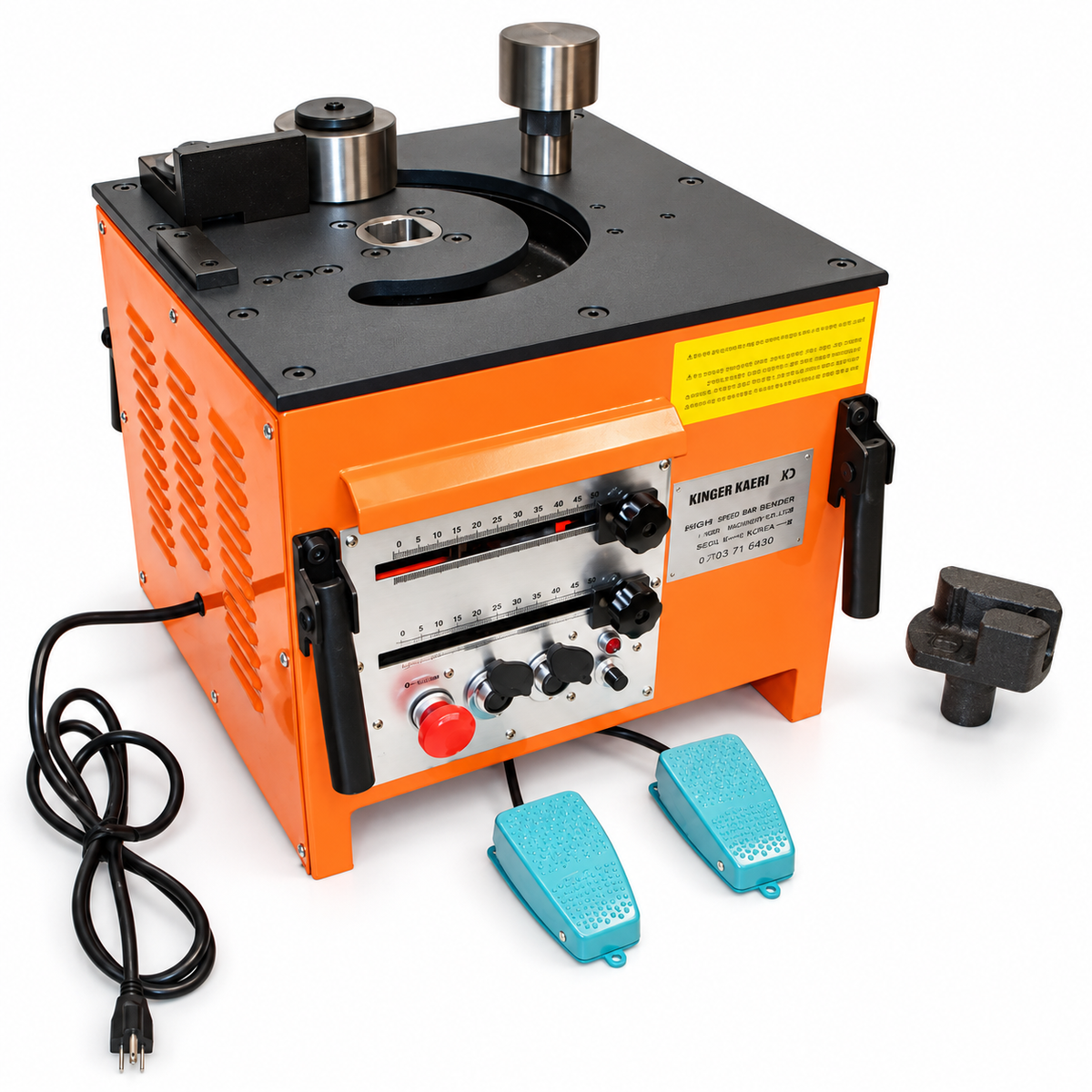 Portable Electric Rebar Bender 1" 25mm 1600W 110V Metal Rebar Bending Machine For Construction, Pipe, Tube, And Fabrication Work