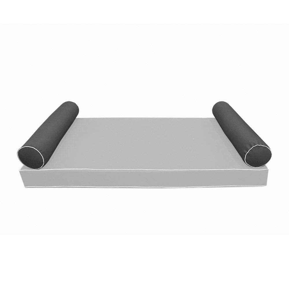 STYLE 5 pillow and bolster cushion set for daybeds, porch swings, or beds – indoor and outdoor use with durable knife-edge design. — cover only