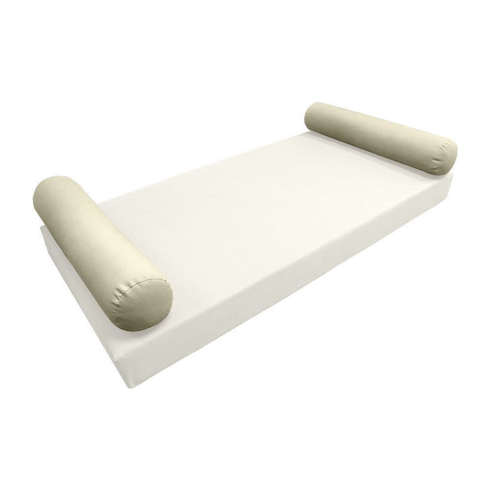 Modern outdoor daybed cushion set with two bolsters and two pillows, ideal for patio, porch, or indoor lounge spaces. — cover only