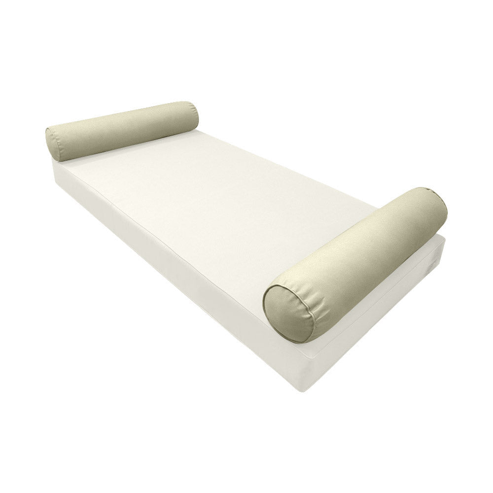 STYLE 5 Bolster Pillow for Outdoor Indoor Daybed Porch Swing Bed Queen Size Piped Trim AD005 | COVERS ONLY |