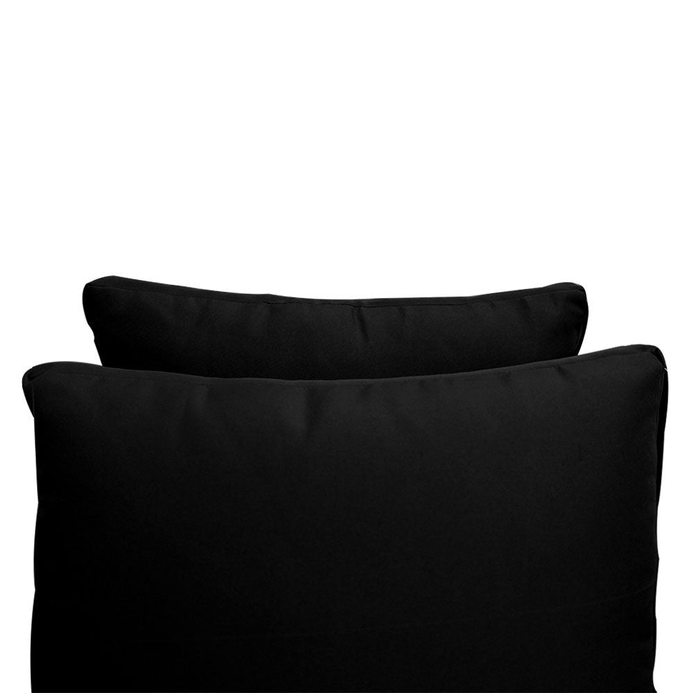 Outdoor daybed styled with cushion set, ideal for patio or garden lounging
