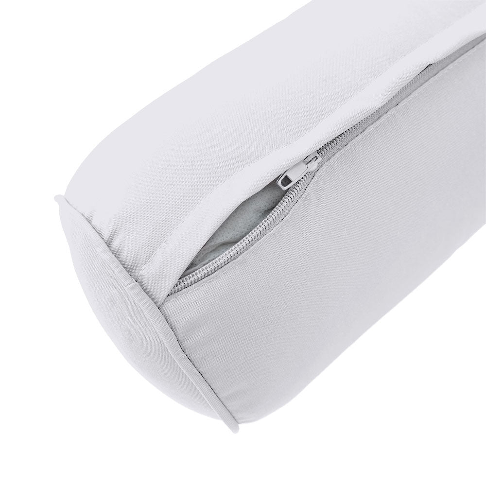 STYLE 1 Pillow & Bolster Cushion for Outdoor Indoor Daybed Porch Swing Bed Full Size Piped Trim AD105 | COVERS ONLY |