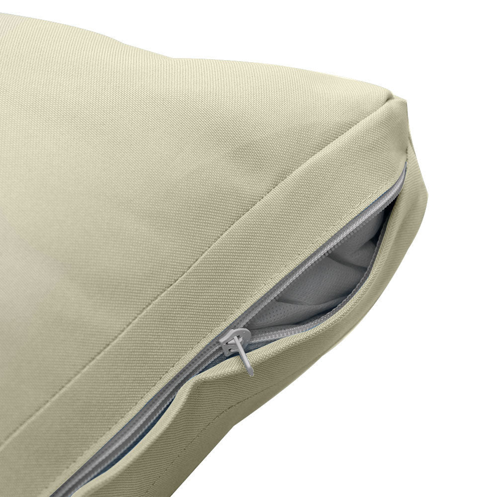STYLE 1 - Mattress & Pillow Bolster Cushion for Outdoor Indoor Daybed Porch Swing Bed Knife Edge Queen Size AD005 | COVERS ONLY |