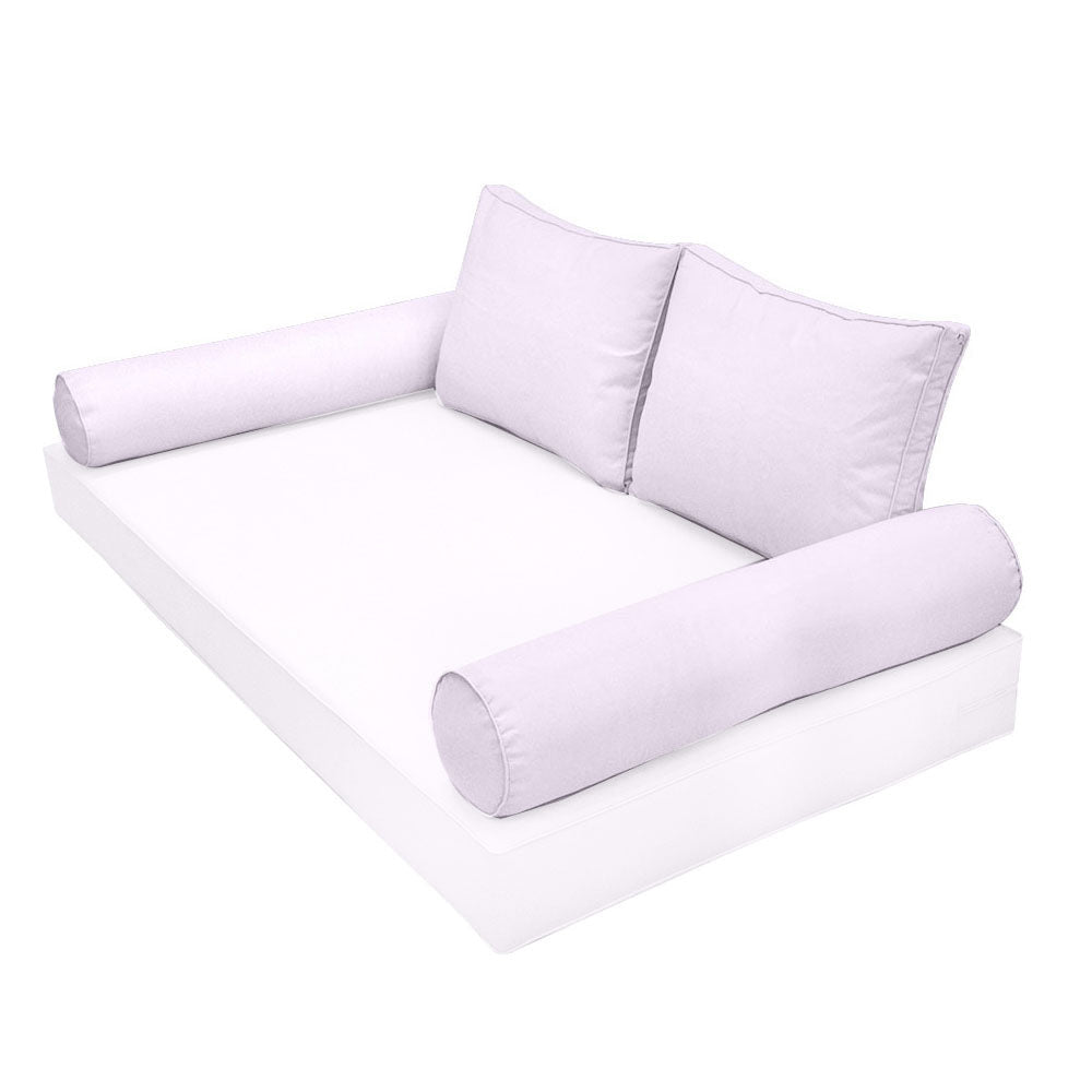 STYLE 1 pillow and bolster cushion set for daybeds, porch swings, or beds – indoor and outdoor use with durable knife-edge design. — cover only
