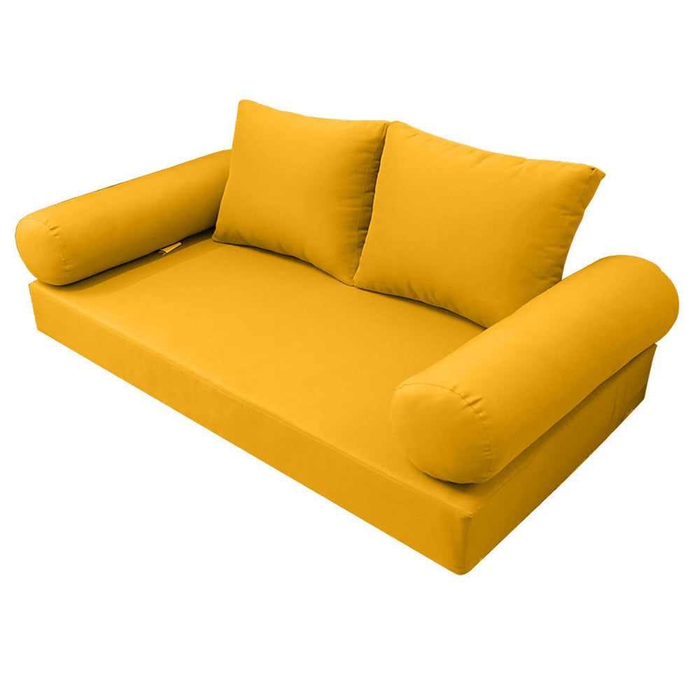 STYLE 1 pillow and bolster cushion set for daybeds, porch swings, or beds – indoor and outdoor use with durable knife-edge design. — cover only