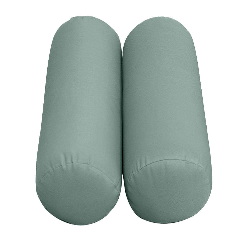 Cushion and bolster set styled on a crib-size daybed with natural light background.