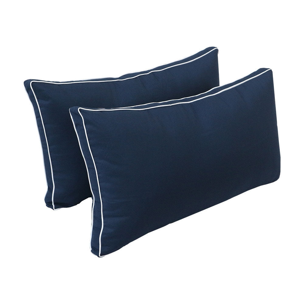 STYLE 2 - Mattress & Pillow Bolster Cushion for Outdoor Indoor Daybed Porch Swing Bed Contrast Pipe Crib Size AD101 | COVERS ONLY |