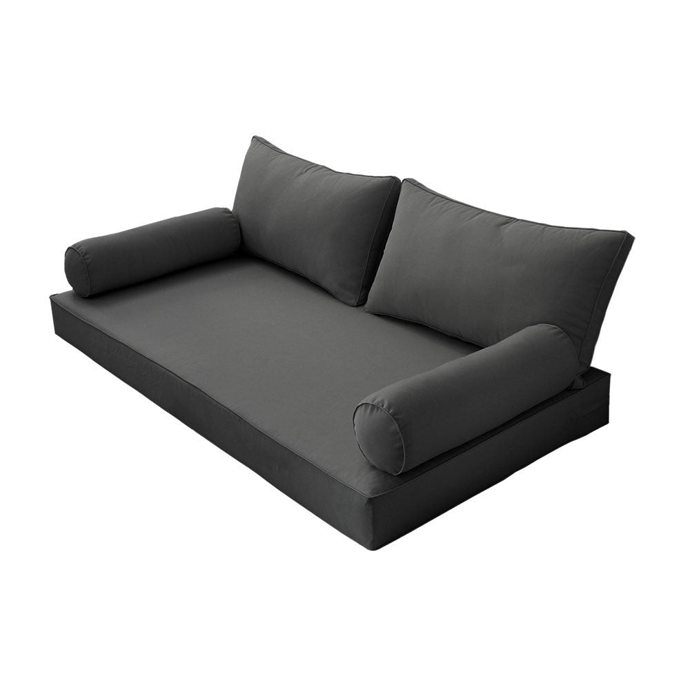 STYLE 2 pillow and bolster cushion set for daybeds, porch swings, or beds – indoor and outdoor use with durable knife-edge design. — cover only