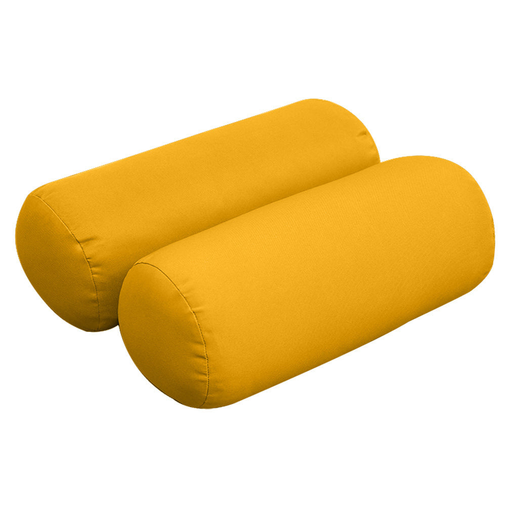 Cushion and bolster set styled on a crib-size daybed with natural light background