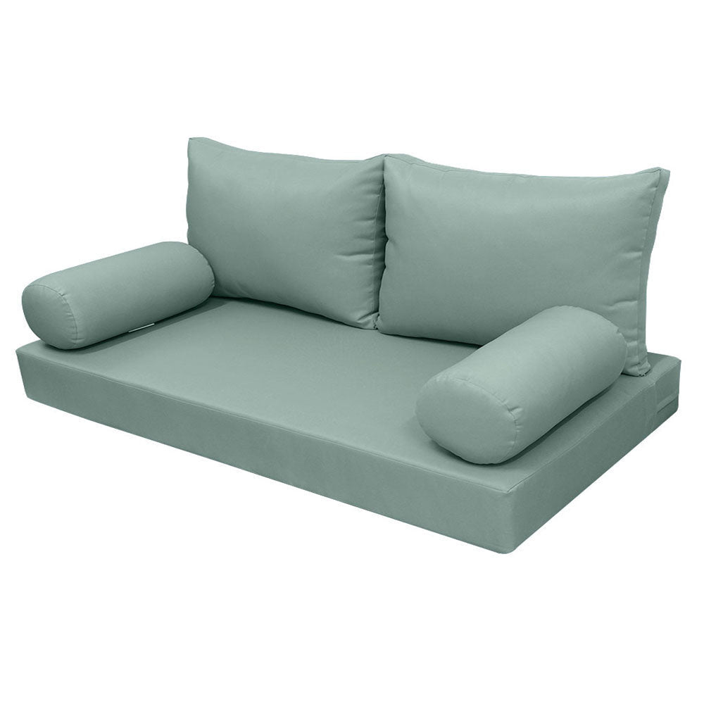 STYLE 2 pillow and bolster cushion set for daybeds, porch swings, or beds – indoor and outdoor use with durable knife-edge design. — cover only