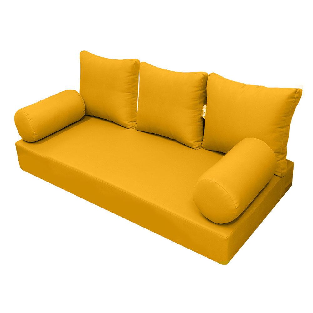 STYLE 3 pillow and bolster cushion set for daybeds, porch swings, or beds – indoor and outdoor use with durable knife-edge design. — cover only