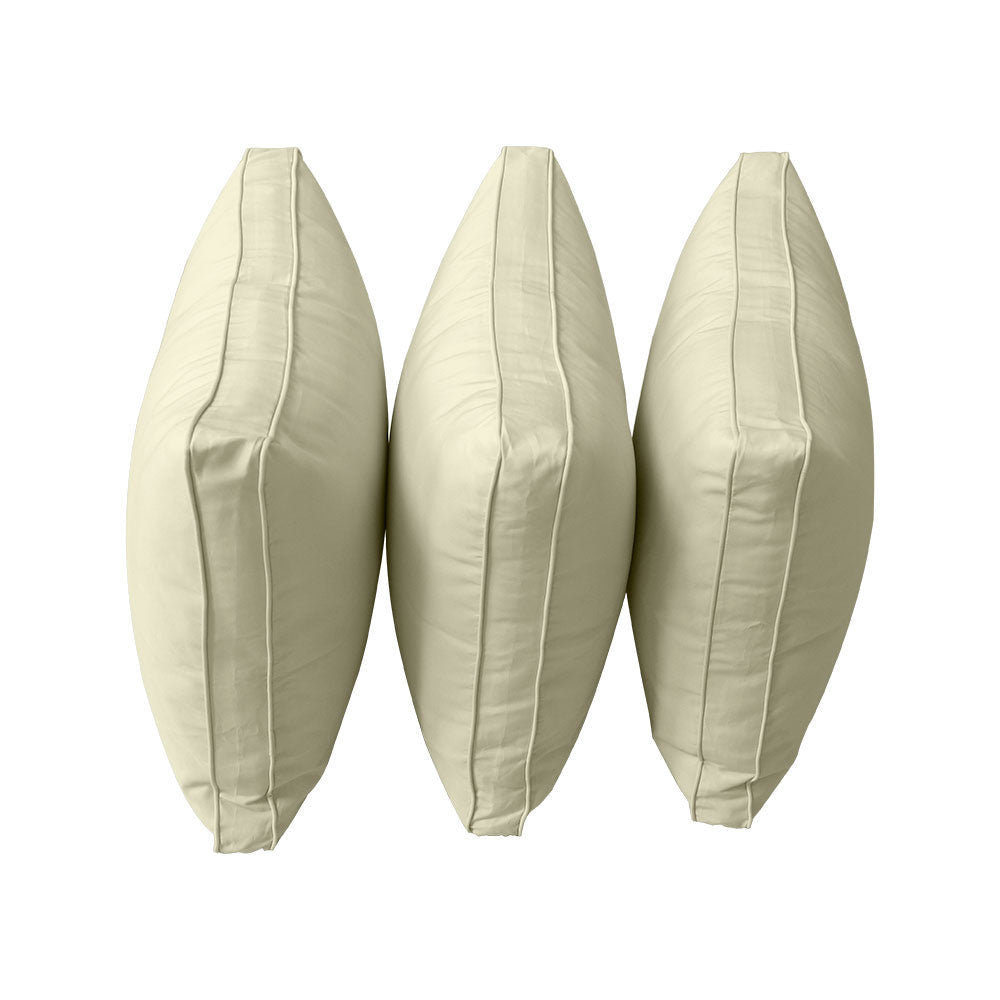 STYLE 3 - Mattress & Pillow Bolster Cushion for Outdoor Indoor Daybed Porch Swing Bed Piped Trim Crib Size AD005 | COVERS ONLY |