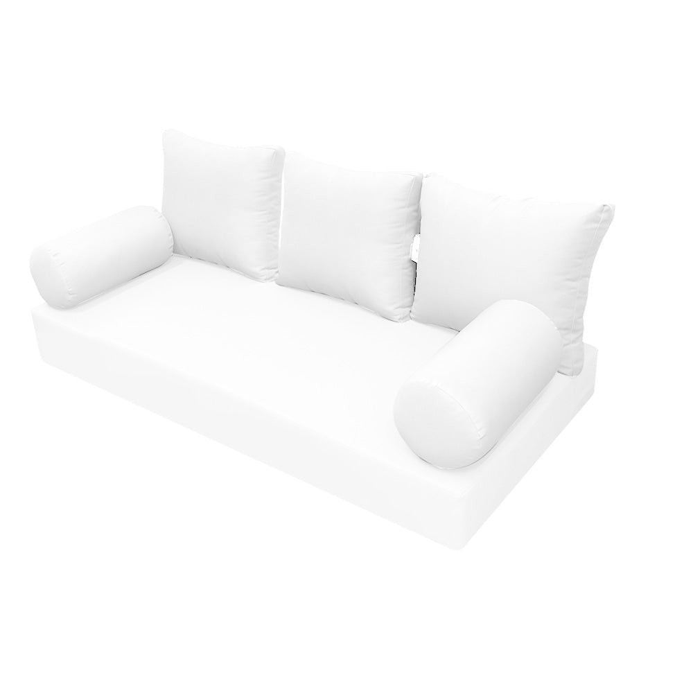 STYLE 3 pillow and bolster cushion set for daybeds, porch swings, or beds – indoor and outdoor use with durable knife-edge design. — cover only