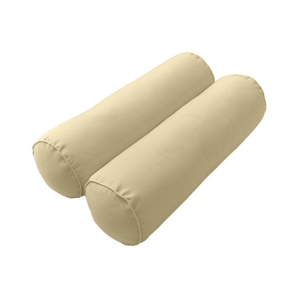 STYLE 3 - Mattress & Pillow Bolster Cushion for Outdoor Indoor Daybed Porch Swing Bed Piped Trim Full Size AD103 | COVERS ONLY |