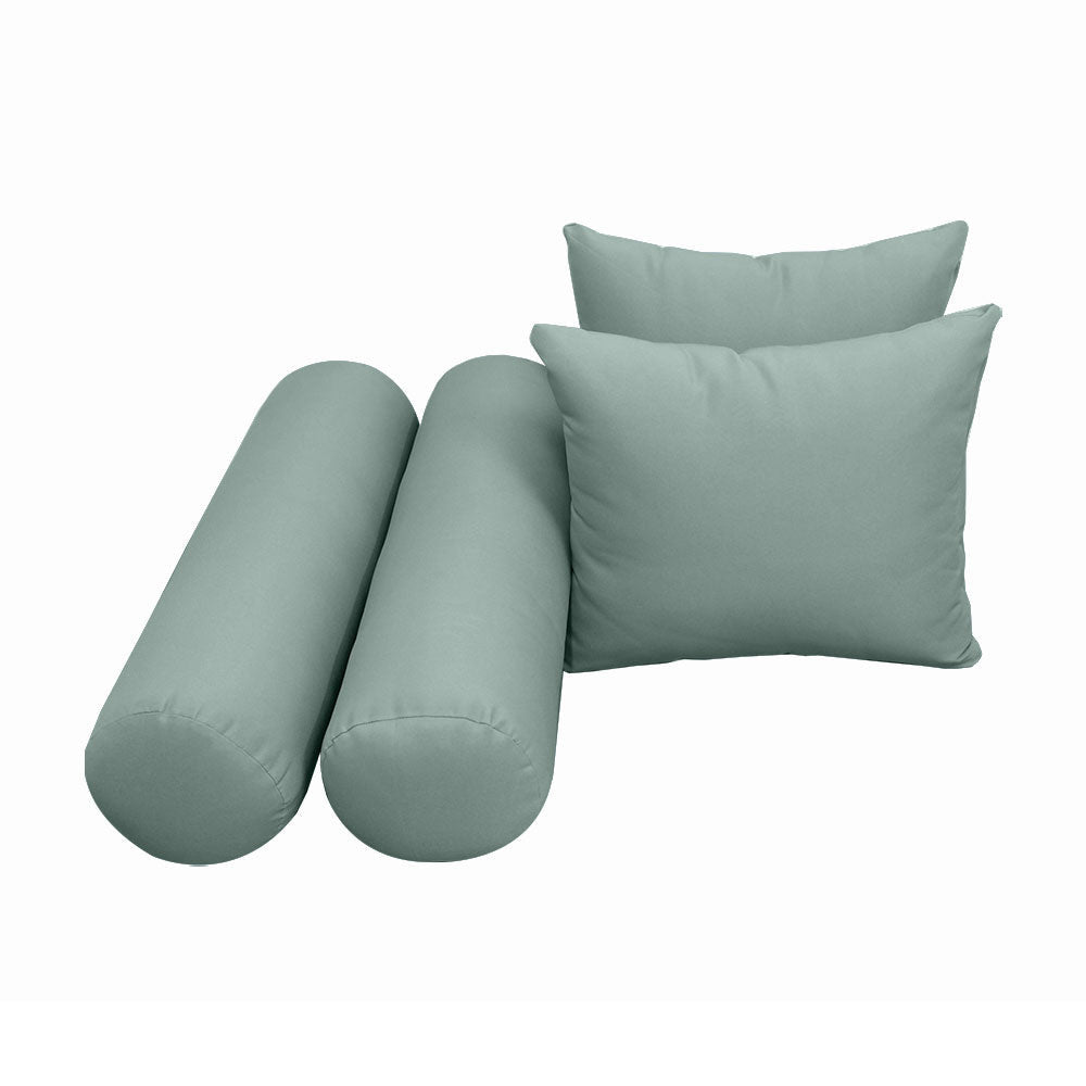 Style4 Twin-XL Size 5PC Knife Edge Outdoor Daybed Mattress Cushion Bolster Pillow Slip Cover Complete Set AD002