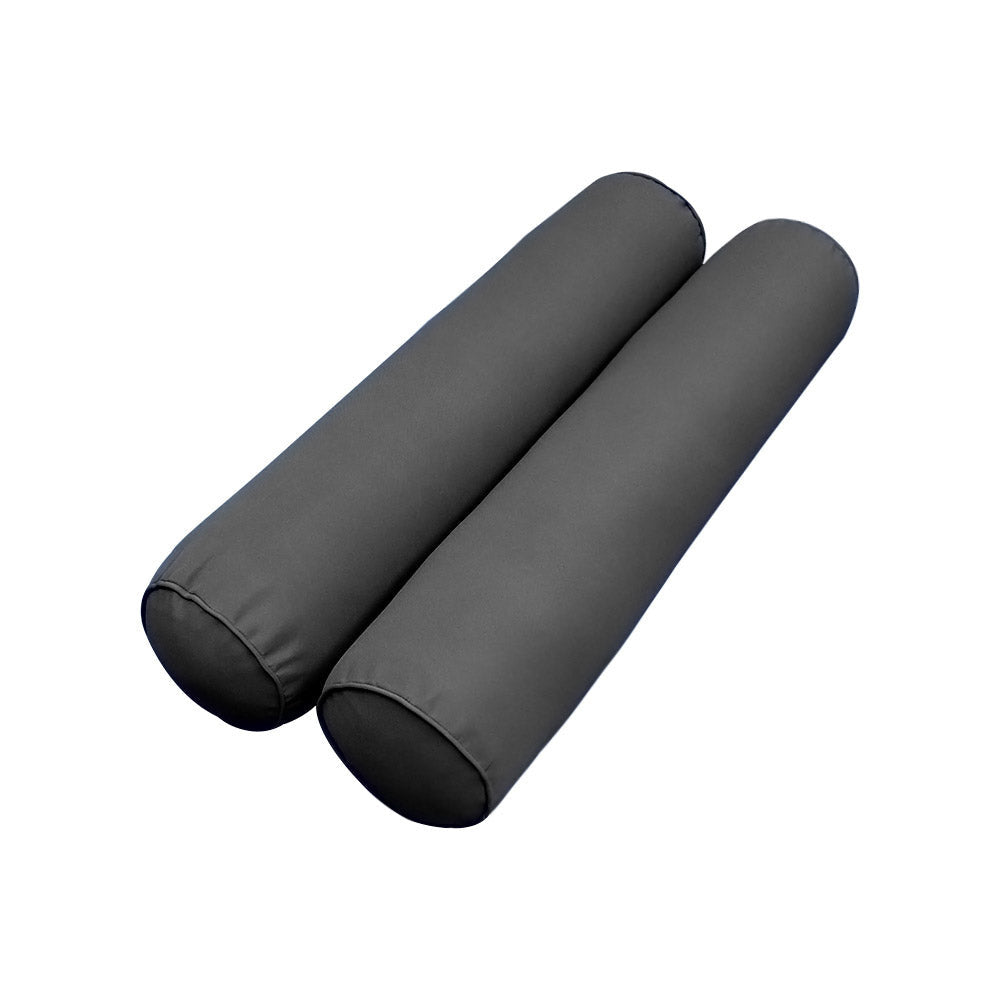 STYLE 5 - Mattress & Pillow Bolster for Outdoor Indoor Daybed Porch Swing Bed Piped Trim Twin-XL Size AD003 | COVERS ONLY |