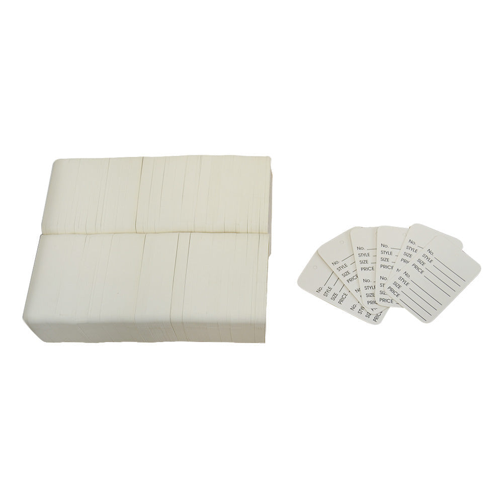 WHITE 1000 PCS Large Perforated Hang Tags Coupon Price Paper Label Card 1-3/4" x 2-7/8"