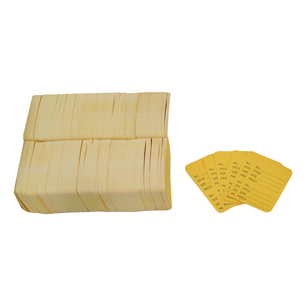 YELLOW 1000 PCS Large Perforated Hang Tags Coupon Price Paper Label Card 1-3/4" x 2-7/8"