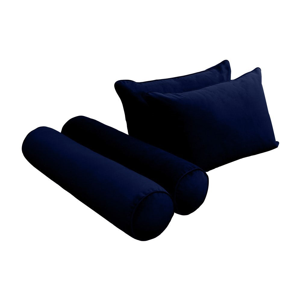 STYLE V4 Full Velvet Pipe Trim Indoor Daybed Mattress Pillow |COVER ONLY| AD373