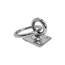 Stainless Steel 304 Square Swivel Pad Eye Plate With Ring 3/16", 1/4",5/16" Welded Formed Marine